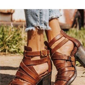 Freebird by Steven Brown Strappy Ankle Boots